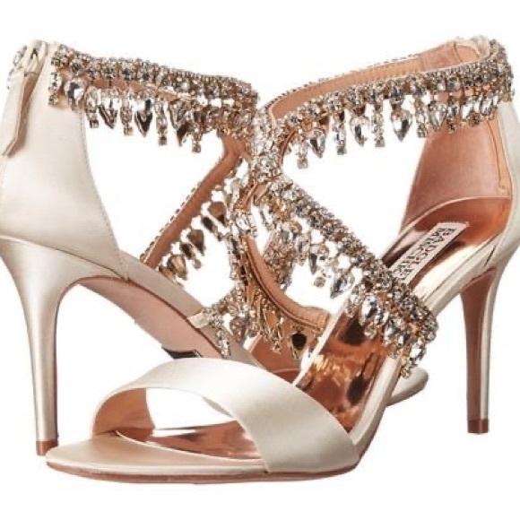 Badgley Mischka Shoes - Badgley Mischka Grammy Jewel Embellished Open Toe High Heel Sandals